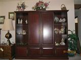 Entertainment center with bookcase sides