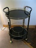 Mid Century Modern rolling bar cart