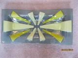 Signed Higgins glass sunburst tray/ashtray