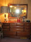 Cherokee cherry dresser w/ matching mirror