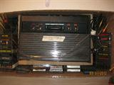 Vintage Atari 2600 console with games