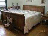 Broyhill "Attic Heirlooms" King Sleigh Bed & night stand