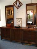 Triple dresser to Kroehler bamboo motif King bedroom suite