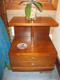 J. B. Van Sciver mid-century pair modern walnut night stands