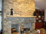 Gorgeous stone fireplace