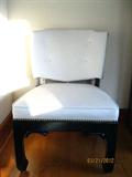 One of the chairs with the Japanese-style table