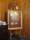 Vintage Easel with framed print