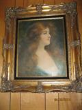 Large framed portrait