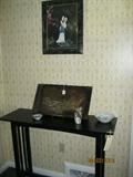 Hall table with Asian items