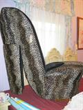 Unusual high heel shoe chair