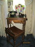 Vintage telephone table w/ bench