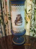 French Milk Glass Portrait Vase