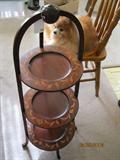 wooden buffet server with inlay work