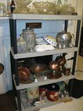 Kitchen ware incl. copper fondue pots, etc.