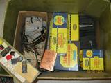 Vintage slot car HO set with orig. boxes, slot cars "as is"