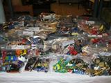 Multitudes of action figures, transformers, etc
