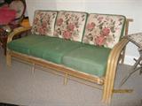Retro Bamboo sofa w/ cushions