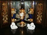 Cobalt & gilt Moser look vase