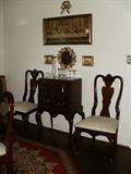 Thomasville silver cabinet chest, Italian gold gilt framed print, Litho of The Last Supper
