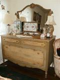 Dresser & mirror to French Cottage style bedroom suite