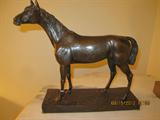 Horse bronze signed by J. Moigniez