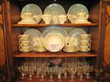 Homer Laughlin "Cashmere" china & "Mayfair" stemware