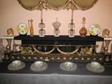 Maitland-Smith cast iron & brass fireplace fender