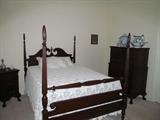 4 post full bed, part of mahogany bedroom suite