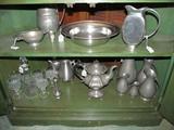 Antique pewter items