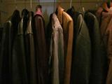 Sample of leather, suede and fur coats