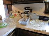 Vintage chrome Sunbeam mixer, Fiesta Disc Pitcher, etc.
