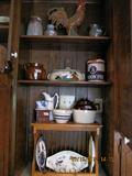 Vintage crockery bean pots, etc