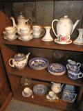 Vintage Japan "Blue Willow" pieces, Seyei Tea Set, etc.
