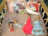 Vintage Barbie dolls and Barbie labeled clothing