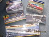 MIB vintage Delta airplane models, USS Abraham Lincoln, etc