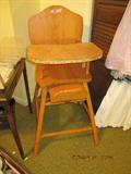 Vintage wooden high chair
