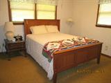 Queen bed, Bassett night stand