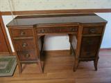 Vintage mahogany kneehole desk