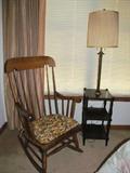 Rocker & vintage lamp table