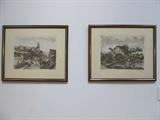 Hand colored pen & ink drawings