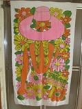 Retro 70's beach towel "Flower Power"