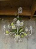 Retro 70's metal flower chandelier