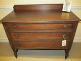 English oak 3 drawer chest (2 drawer pulls 'as is' )