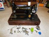 Singer portable sewing machine with case