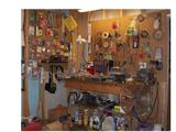 Workshop area in Basement with misc. tools, hardware, etc.