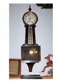 Working Ingraham banjo clock w/ some damage to door and case