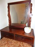 unique shaving mirror with inlay work and dovetailing
