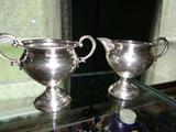 Sterling creamer & sugar
