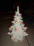 Vintage ceramic lighted Christmas tree