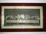 Steel engraving of Lord's Last Supper from mid 1800's
